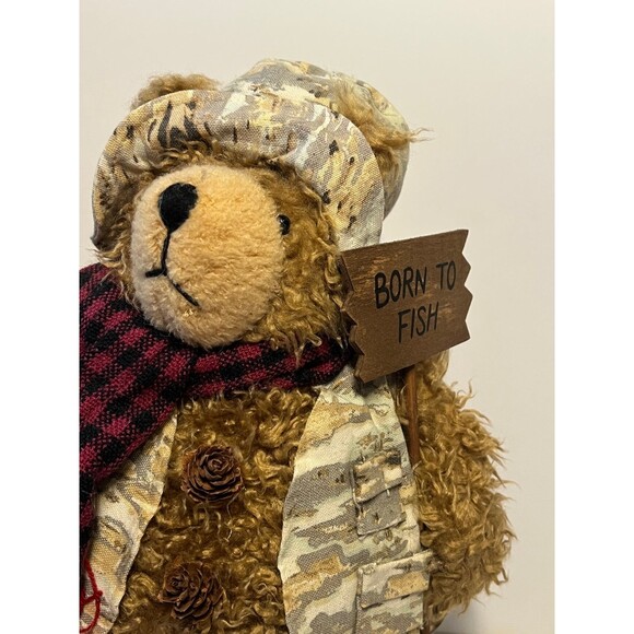 BORN TO FISH Teddy Bear (Bx Bear) - Picture 7 of 8
